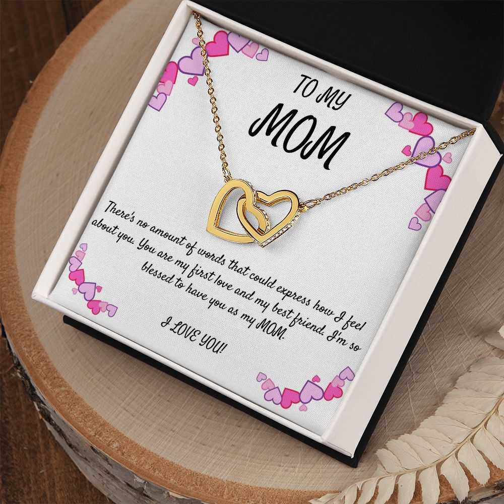 TO MY MOM Heart Necklace
