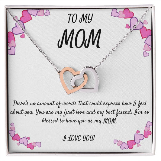 TO MY MOM Heart Necklace